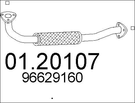 MTS 01.20107 - Труба вихлопного газу autocars.com.ua