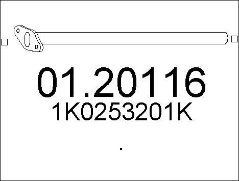 MTS 01.20116 - Труба вихлопного газу autocars.com.ua