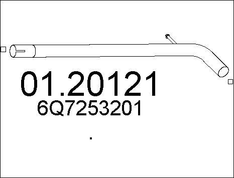 MTS 01.20121 - Труба вихлопного газу autocars.com.ua