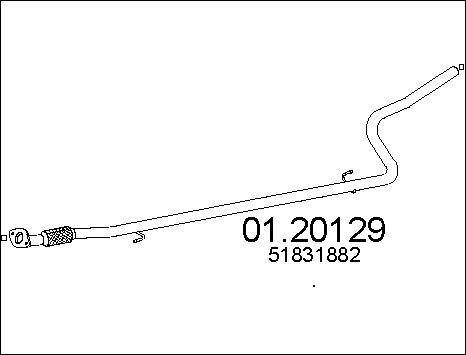 MTS 01.20129 - Труба вихлопного газу autocars.com.ua