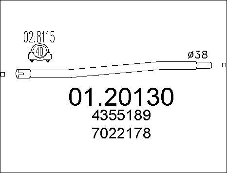 MTS 01.20130 - Труба выхлопного газа autodnr.net