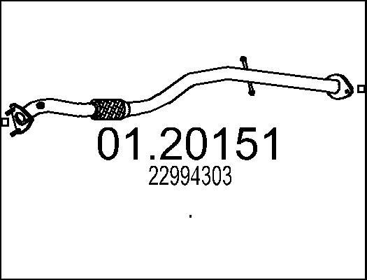 MTS 01.20151 - Труба вихлопного газу autocars.com.ua