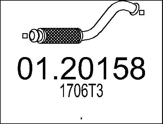 MTS 01.20158 - Труба вихлопного газу autocars.com.ua