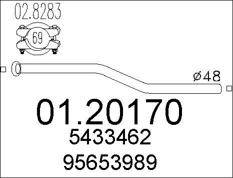 MTS 01.20170 - Труба выхлопного газа autodnr.net