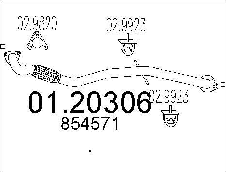 MTS 01.20306 - Труба выхлопного газа autodnr.net