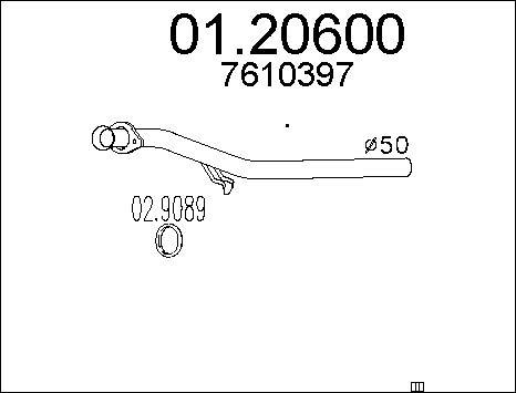 MTS 01.20600 - Труба выхлопного газа autodnr.net
