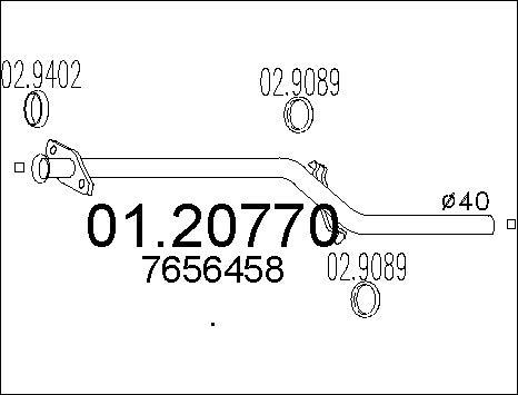 MTS 01.20770 - Труба выхлопного газа avtokuzovplus.com.ua