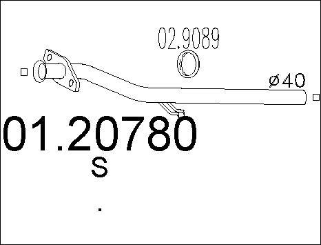 MTS 01.20780 - Труба выхлопного газа autodnr.net