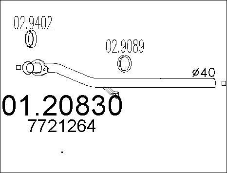 MTS 01.20830 - Труба выхлопного газа autodnr.net