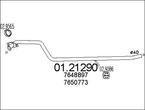 MTS 01.21290 - Труба выхлопного газа avtokuzovplus.com.ua