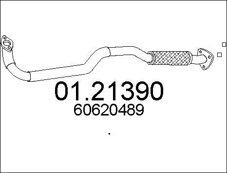 MTS 01.21390 - Труба вихлопного газу autocars.com.ua