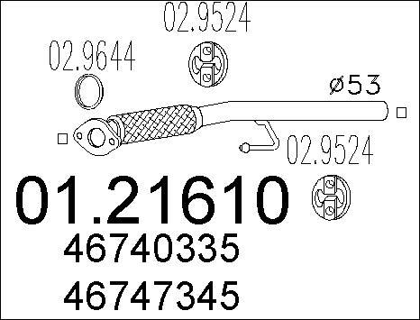 MTS 01.21610 - Труба выхлопного газа avtokuzovplus.com.ua