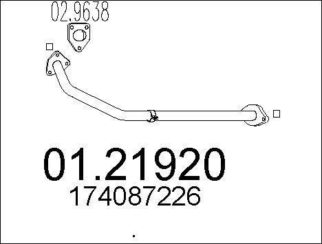 MTS 01.21920 - Труба вихлопного газу autocars.com.ua
