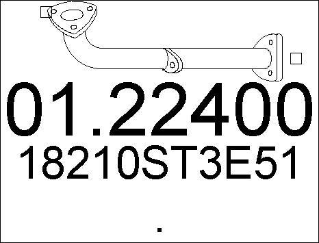 MTS 01.22400 - Труба вихлопного газу autocars.com.ua