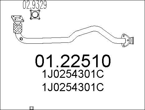 MTS 01.22510 - Труба выхлопного газа autodnr.net