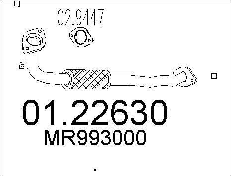 MTS 01.22630 - Труба вихлопного газу autocars.com.ua