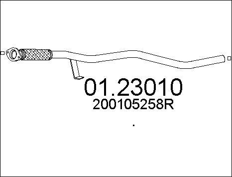 MTS 01.23010 - Труба вихлопного газу autocars.com.ua