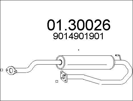 MTS 01.30026 - Предглушітель вихлопних газів autocars.com.ua