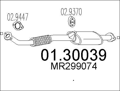 MTS 01.30039 - Предглушітель вихлопних газів autocars.com.ua