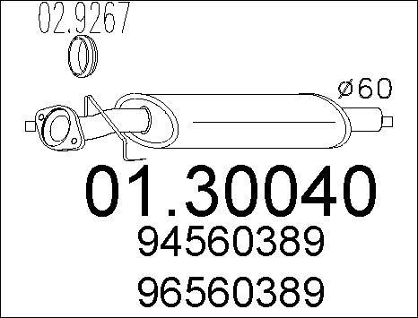 MTS 01.30040 - Предглушитель выхлопных газов avtokuzovplus.com.ua