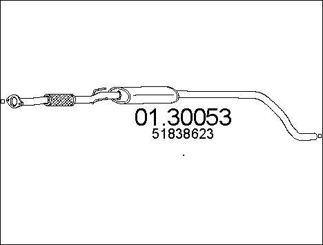 MTS 01.30053 - Предглушітель вихлопних газів autocars.com.ua