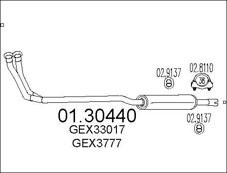 MTS 01.30440 - Предглушитель выхлопных газов autodnr.net