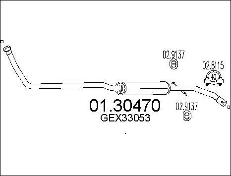 MTS 01.30470 - Предглушітель вихлопних газів autocars.com.ua