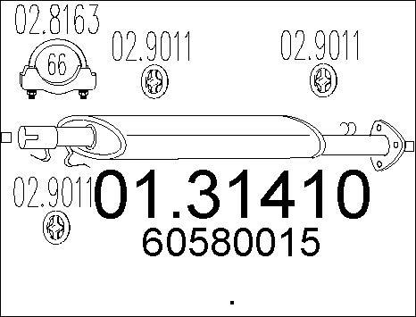 MTS 01.31410 - Предглушитель выхлопных газов autodnr.net