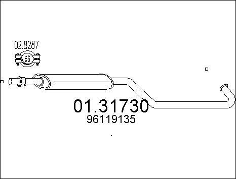 MTS 01.31730 - Предглушітель вихлопних газів autocars.com.ua