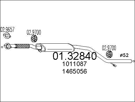 MTS 01.32840 - Середній глушник вихлопних газів autocars.com.ua