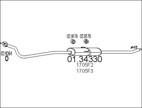 MTS 01.34330 - Предглушітель вихлопних газів autocars.com.ua