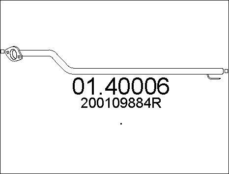 MTS 01.40006 - Труба вихлопного газу autocars.com.ua