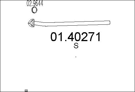 MTS 01.40271 - Труба вихлопного газу autocars.com.ua