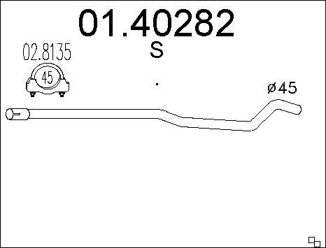 MTS 01.40282 - Труба вихлопного газу autocars.com.ua
