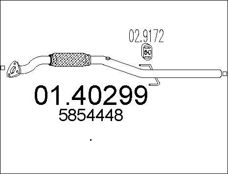 MTS 01.40299 - Труба вихлопного газу autocars.com.ua
