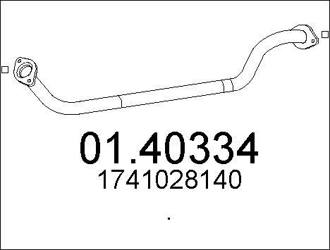 MTS 01.40334 - Труба вихлопного газу autocars.com.ua