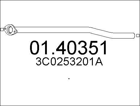 MTS 01.40351 - Труба вихлопного газу autocars.com.ua