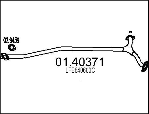 MTS 01.40371 - Труба вихлопного газу autocars.com.ua