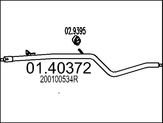 MTS 01.40372 - Труба вихлопного газу autocars.com.ua