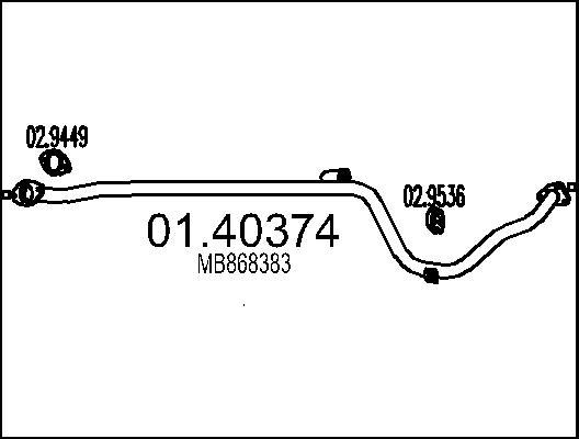 MTS 01.40374 - Труба выхлопного газа avtokuzovplus.com.ua