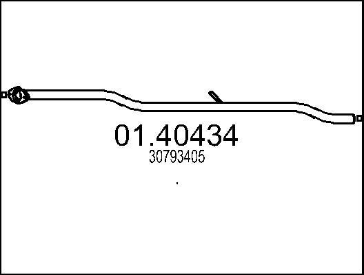 MTS 01.40434 - Труба вихлопного газу autocars.com.ua