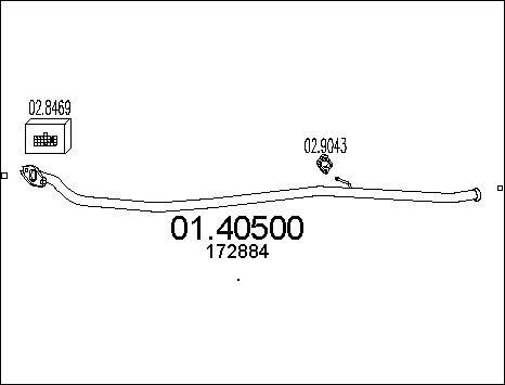 MTS 01.40500 - Труба выхлопного газа avtokuzovplus.com.ua