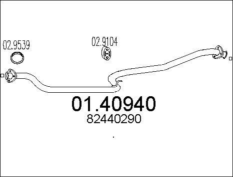 MTS 01.40940 - Труба выхлопного газа avtokuzovplus.com.ua