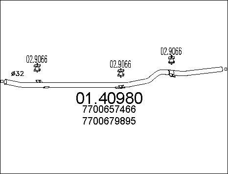 MTS 01.40980 - Труба выхлопного газа autodnr.net