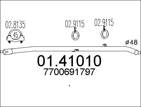 MTS 01.41010 - Труба выхлопного газа autodnr.net