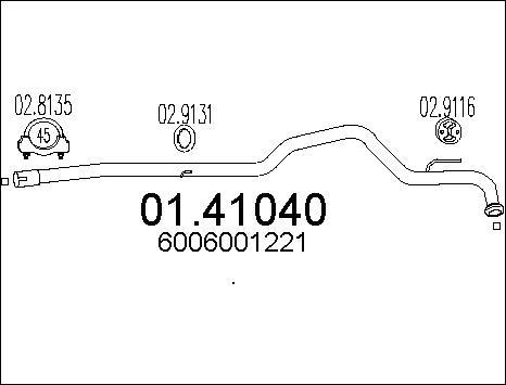 MTS 01.41040 - Труба выхлопного газа avtokuzovplus.com.ua