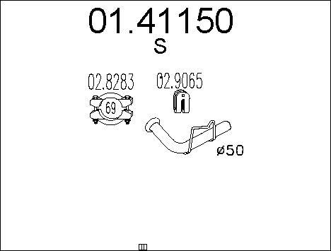 MTS 01.41150 - Труба выхлопного газа autodnr.net