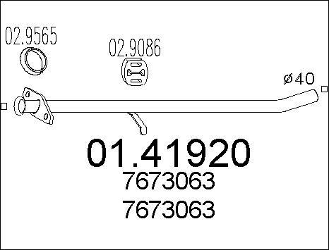 MTS 01.41920 - Труба выхлопного газа avtokuzovplus.com.ua