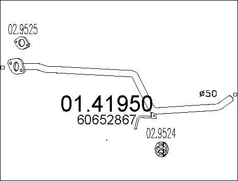 MTS 01.41950 - Труба вихлопного газу autocars.com.ua