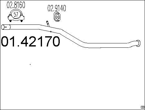 MTS 01.42170 - Труба вихлопного газу autocars.com.ua